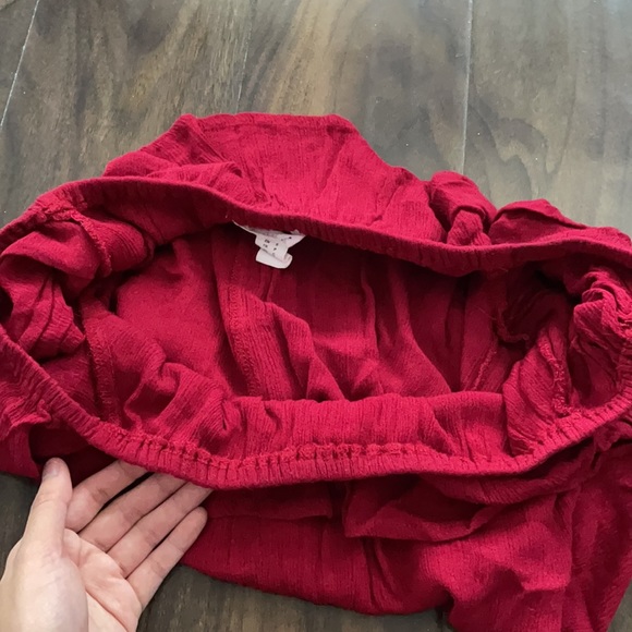 Red Streetwear Society Flowy Off Shoulder Top - Picture 12 of 12